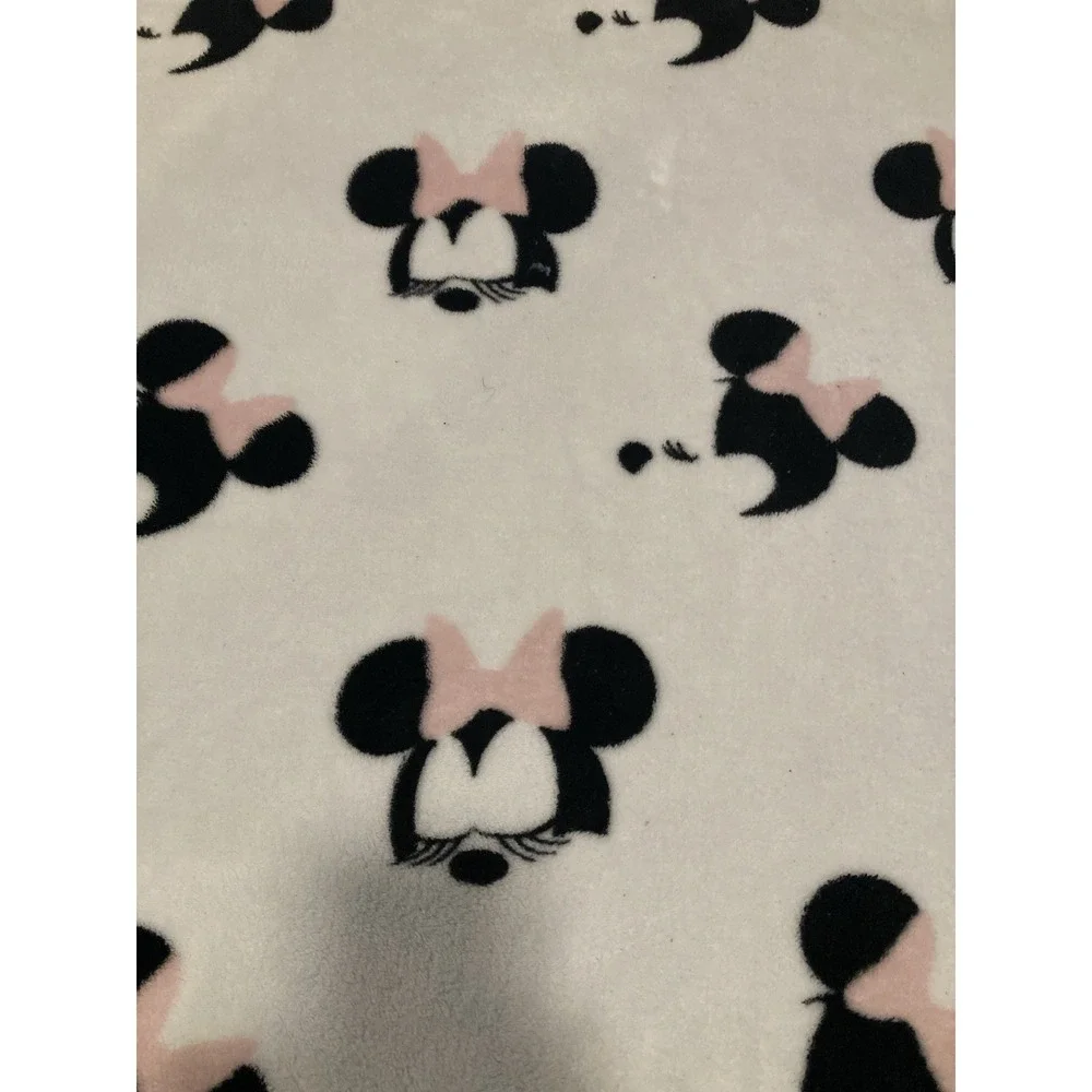 Disney Minnie Mouse Fleece Throw Blanket‎ Pink Bow Plush Jay Franco Polyester